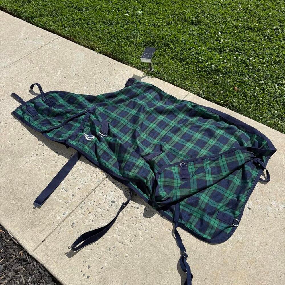 Weatherbeeta green plaid horse blanket